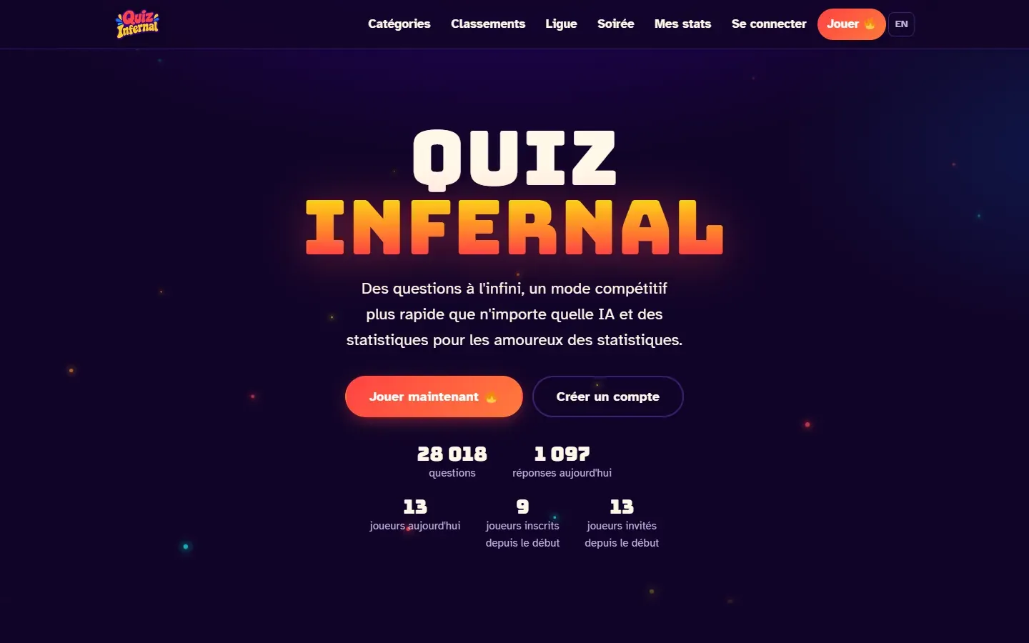 Page d'accueil de quizinfernal.com